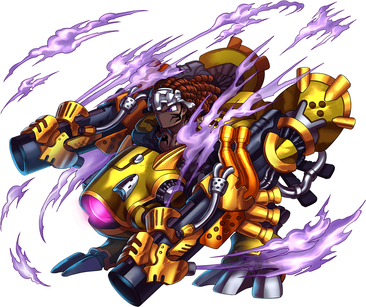 Futuristic Armored Warrior Energy Blaze PNG