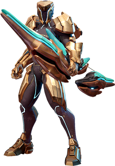 Futuristic Armored Warriorwith Energy Blade PNG