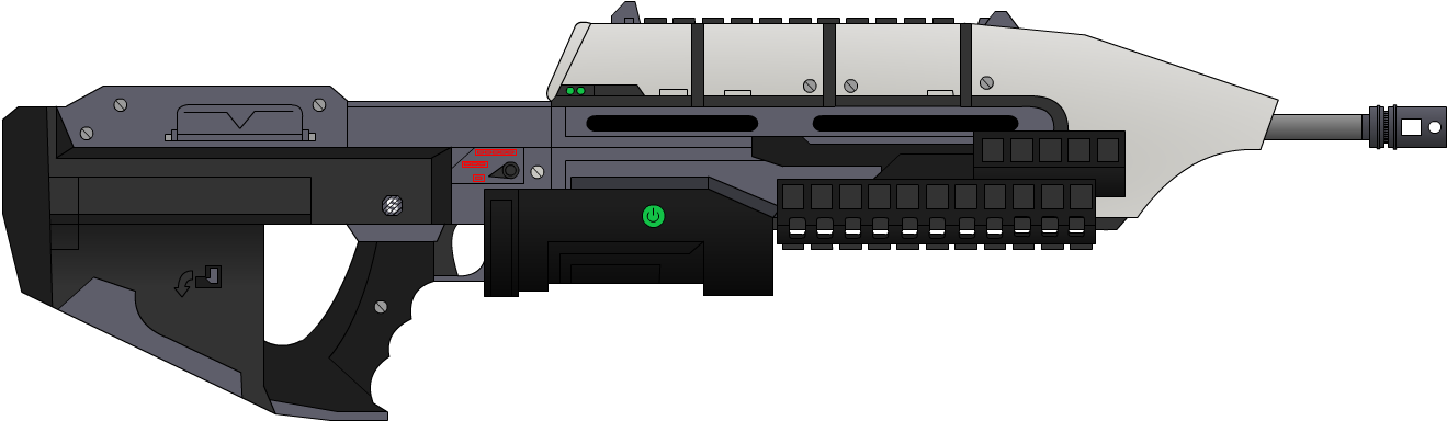Futuristic Assault Rifle Design PNG