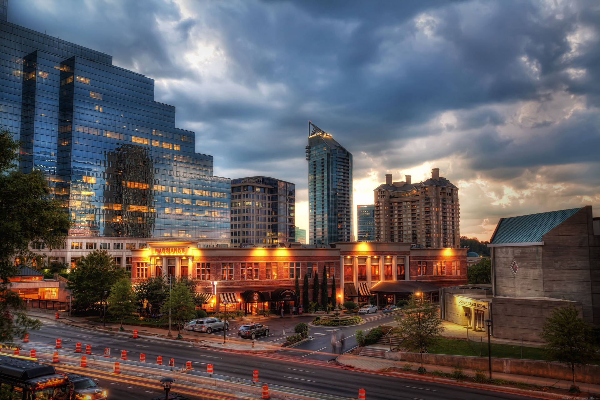 Futuristic Atlanta Cityscape Background