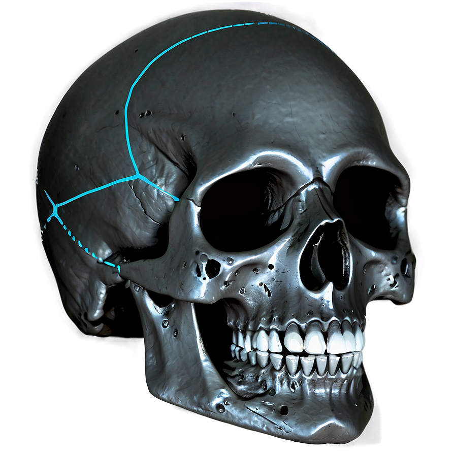 Futuristic Black Skull Png 42 PNG