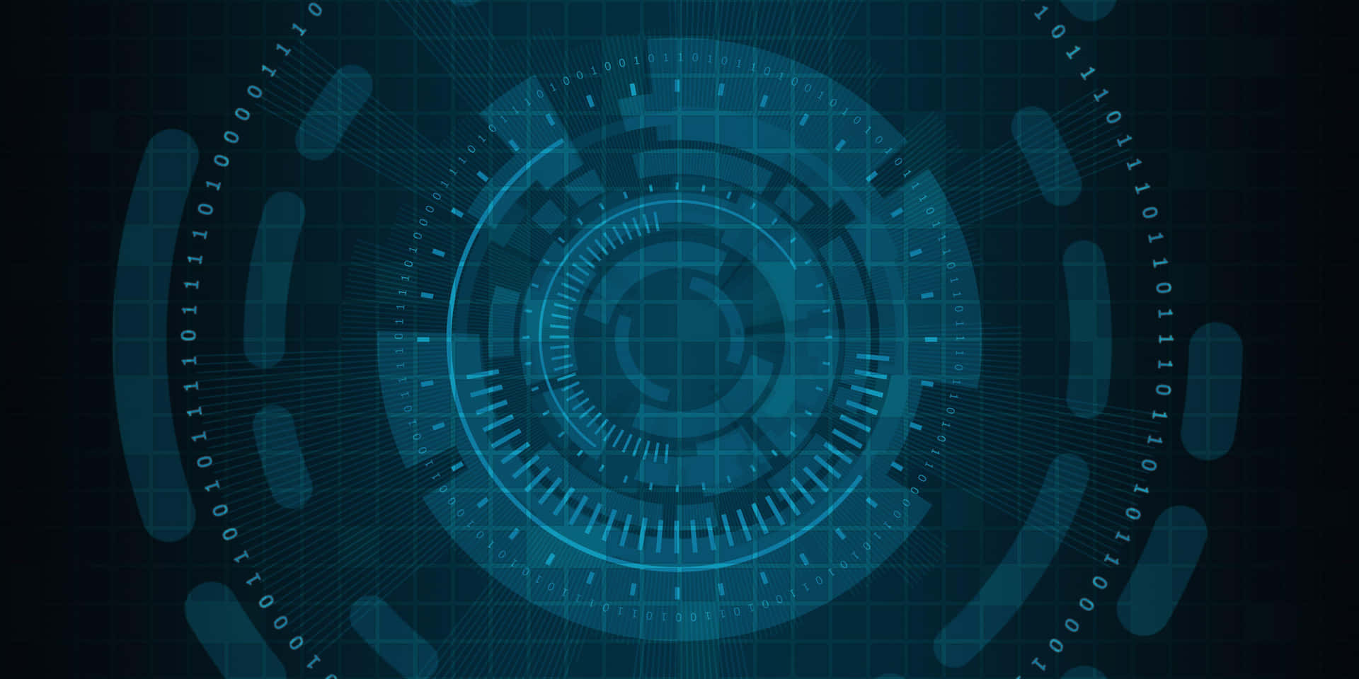 Futuristic Blue Cyber Technology Background Wallpaper