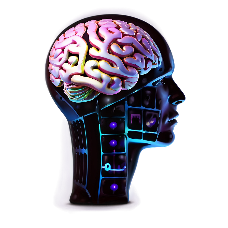 Futuristic Brain Concept Png 04292024 PNG