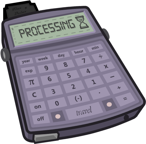 Futuristic Calculator Concept PNG