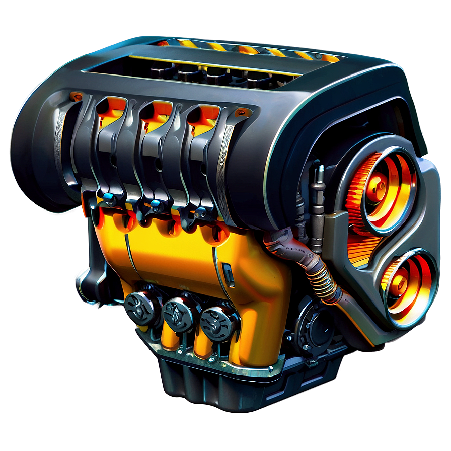 Futuristic Car Engine Concept Png 06132024 PNG