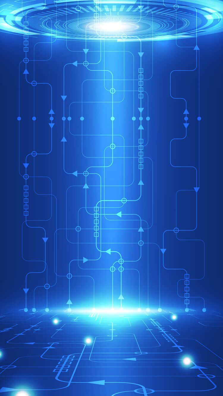 Futuristic Circuit Board Design Wallpaper