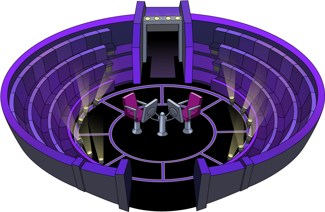 Futuristic Circular Auditorium Design PNG