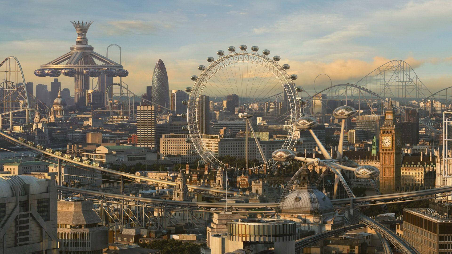 Futuristic City Around Big Ben Picture