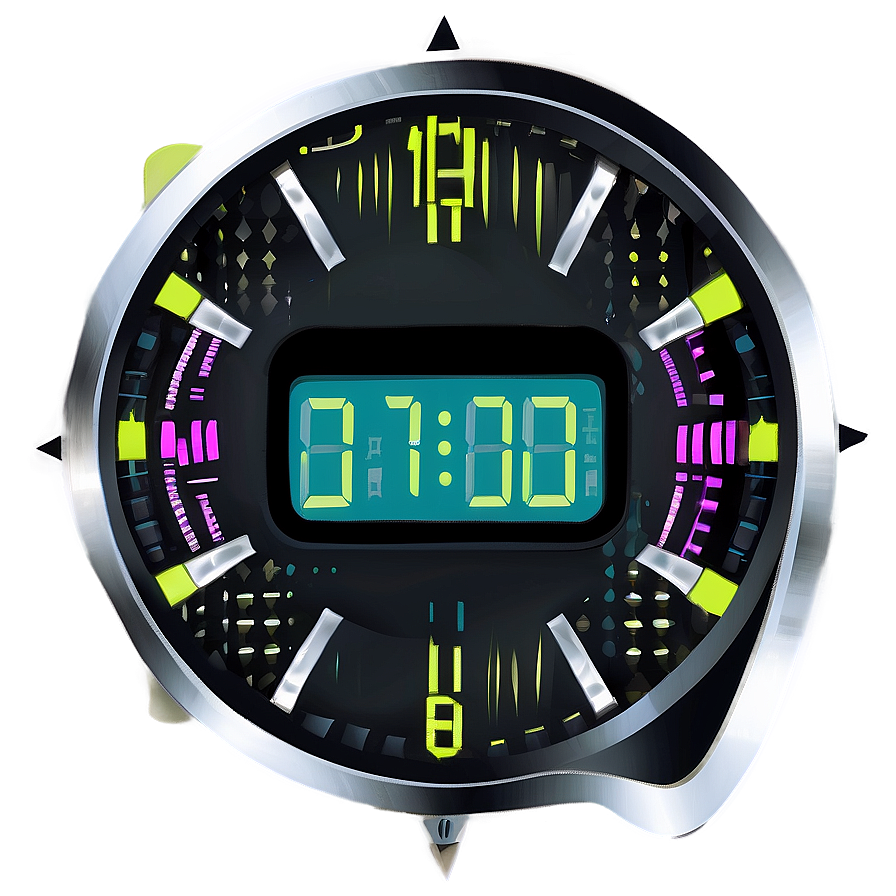 Futuristic Clock Clipart Png Mda PNG