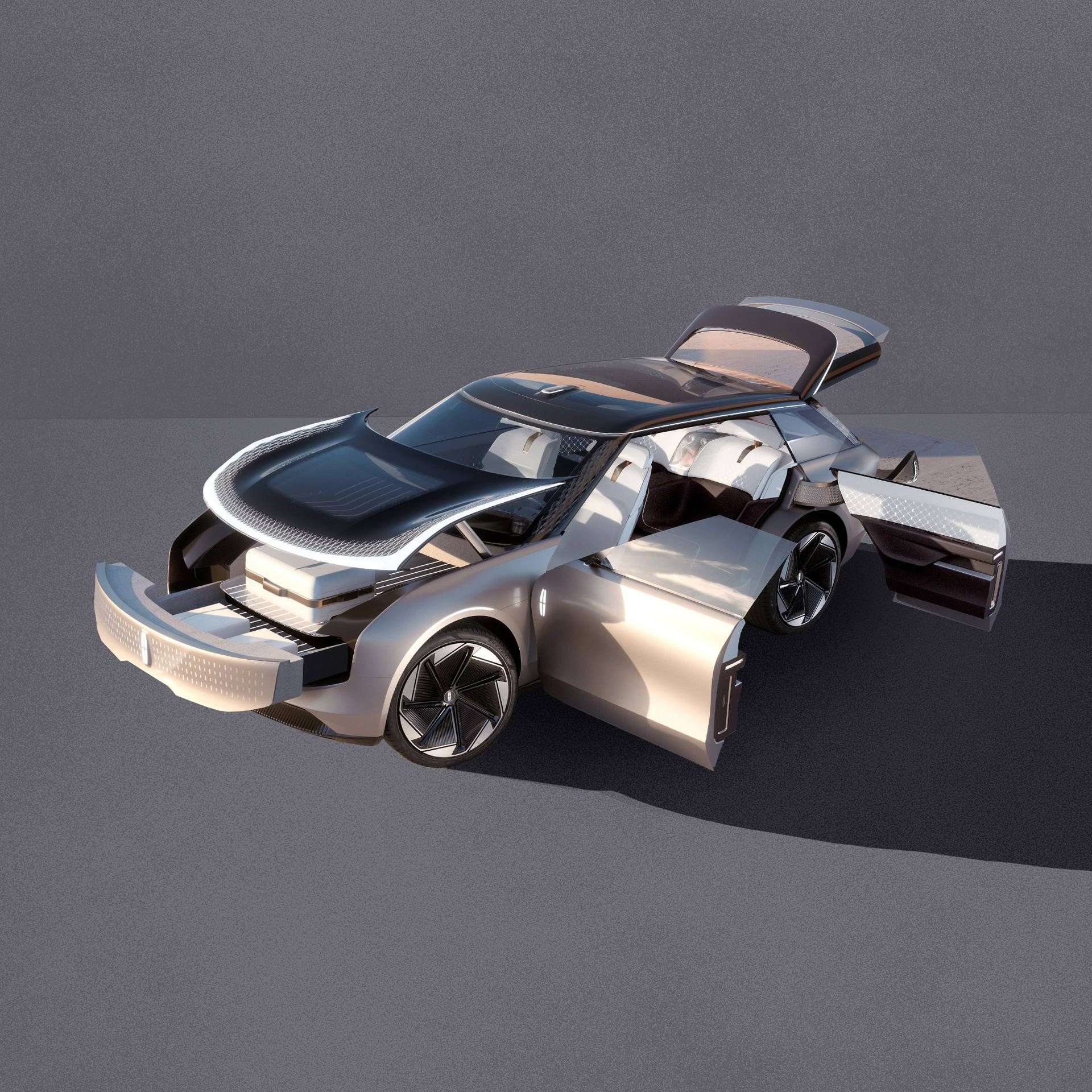 Futuristic Concept Lincoln Car 3d Model Background