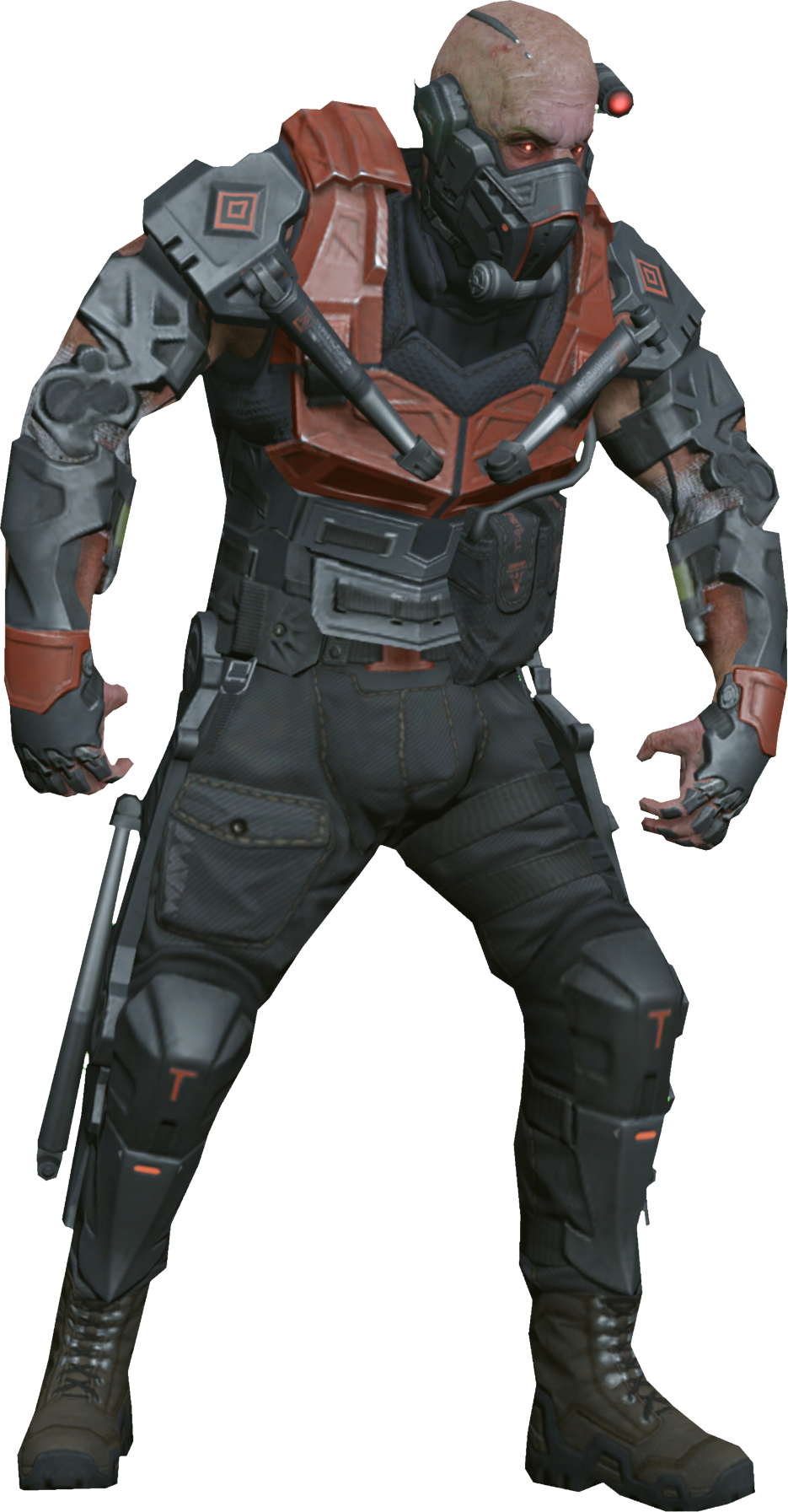 Futuristic Cyborg Warrior.png PNG