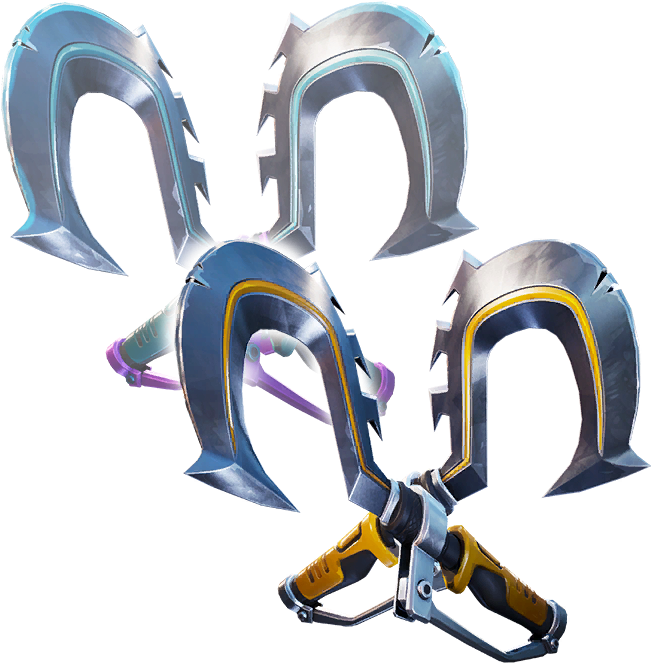 Futuristic Dual Bladed Hook Weapon PNG