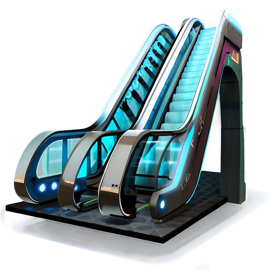 Futuristic Escalator Concept Png 06242024 PNG