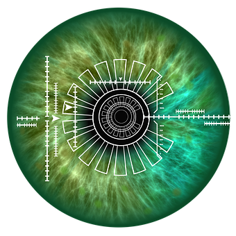 Futuristic Eye Interface Design PNG