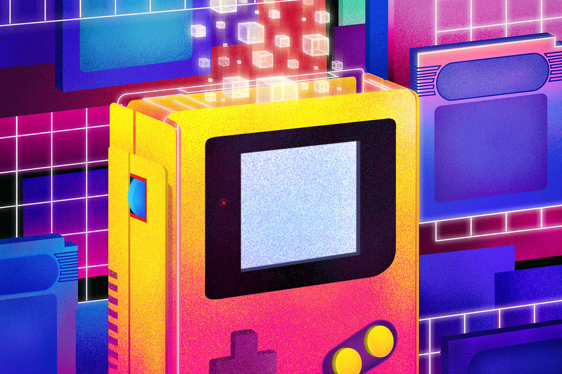 Futuristic Game Boy Color Art Wallpaper