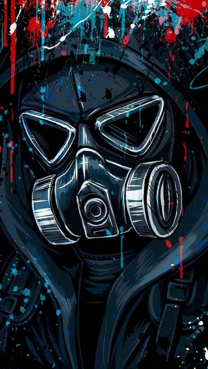 Futuristic Gas Mask Artwork Wallpaper