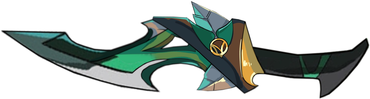 Futuristic Green Bladed Weapon PNG