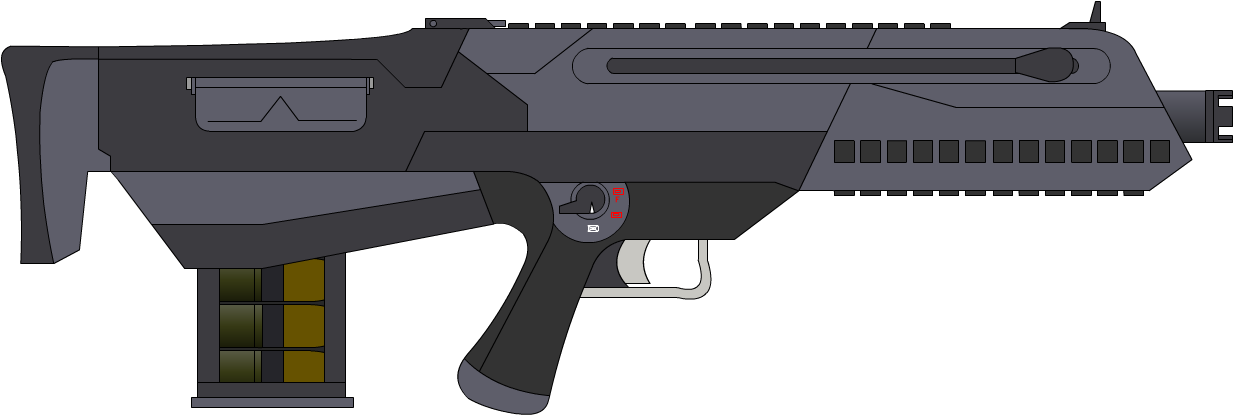 Futuristic Grenade Launcher Illustration PNG