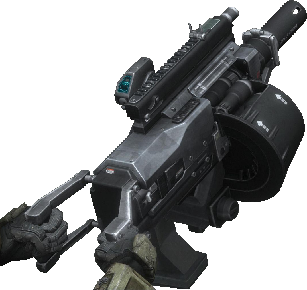 Futuristic Grenade Launcher Weapon PNG
