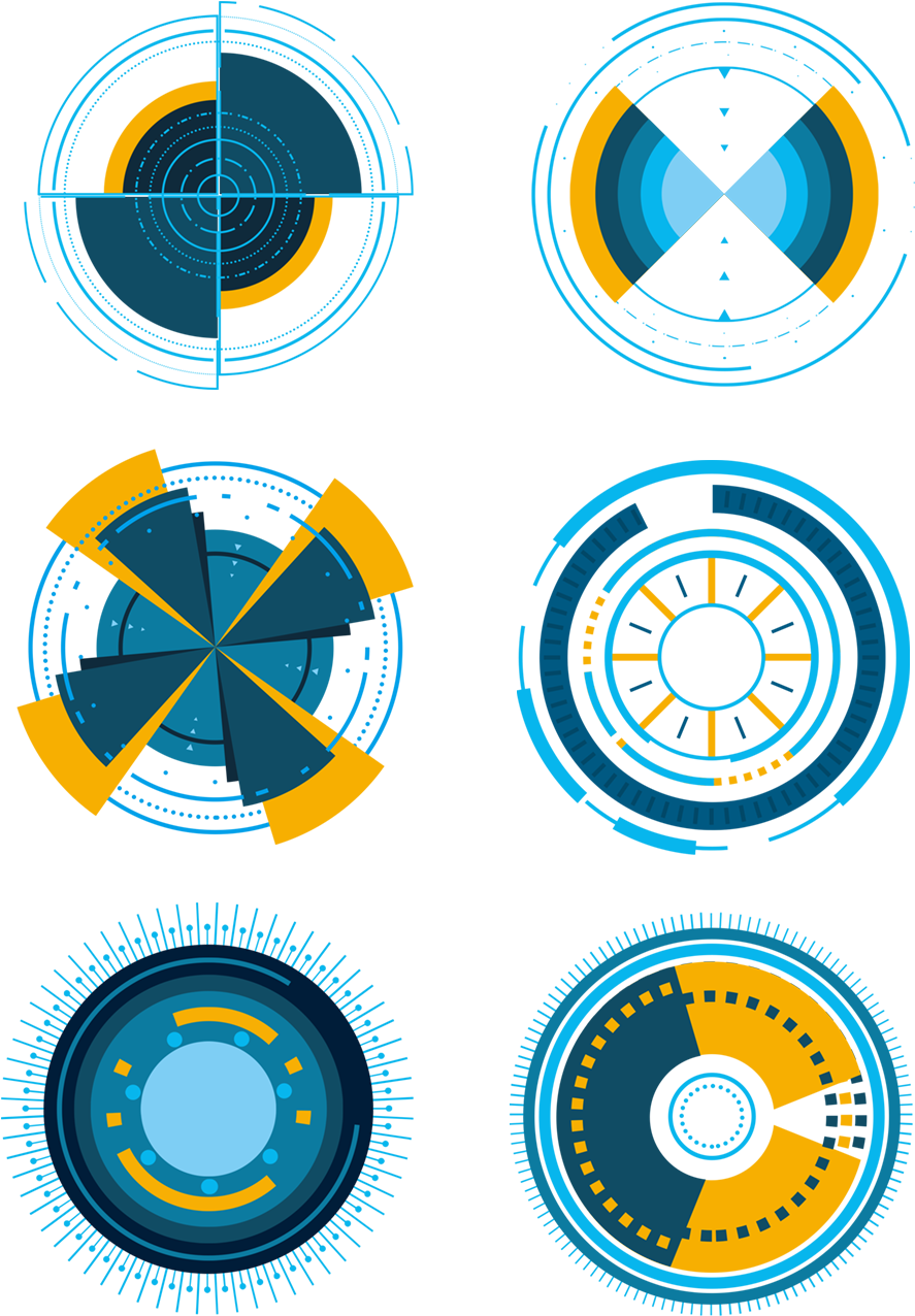 Futuristic H U D Interface Elements PNG