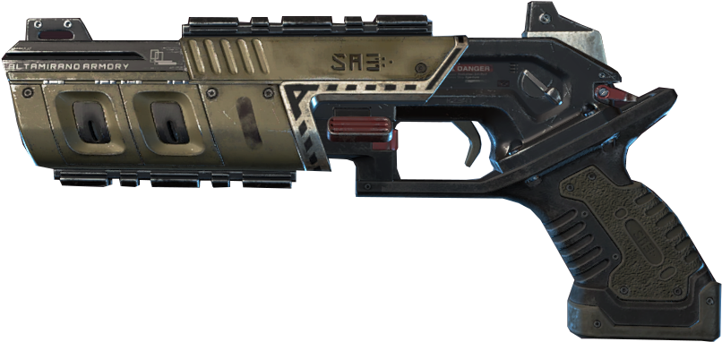 Futuristic Handgun Design PNG