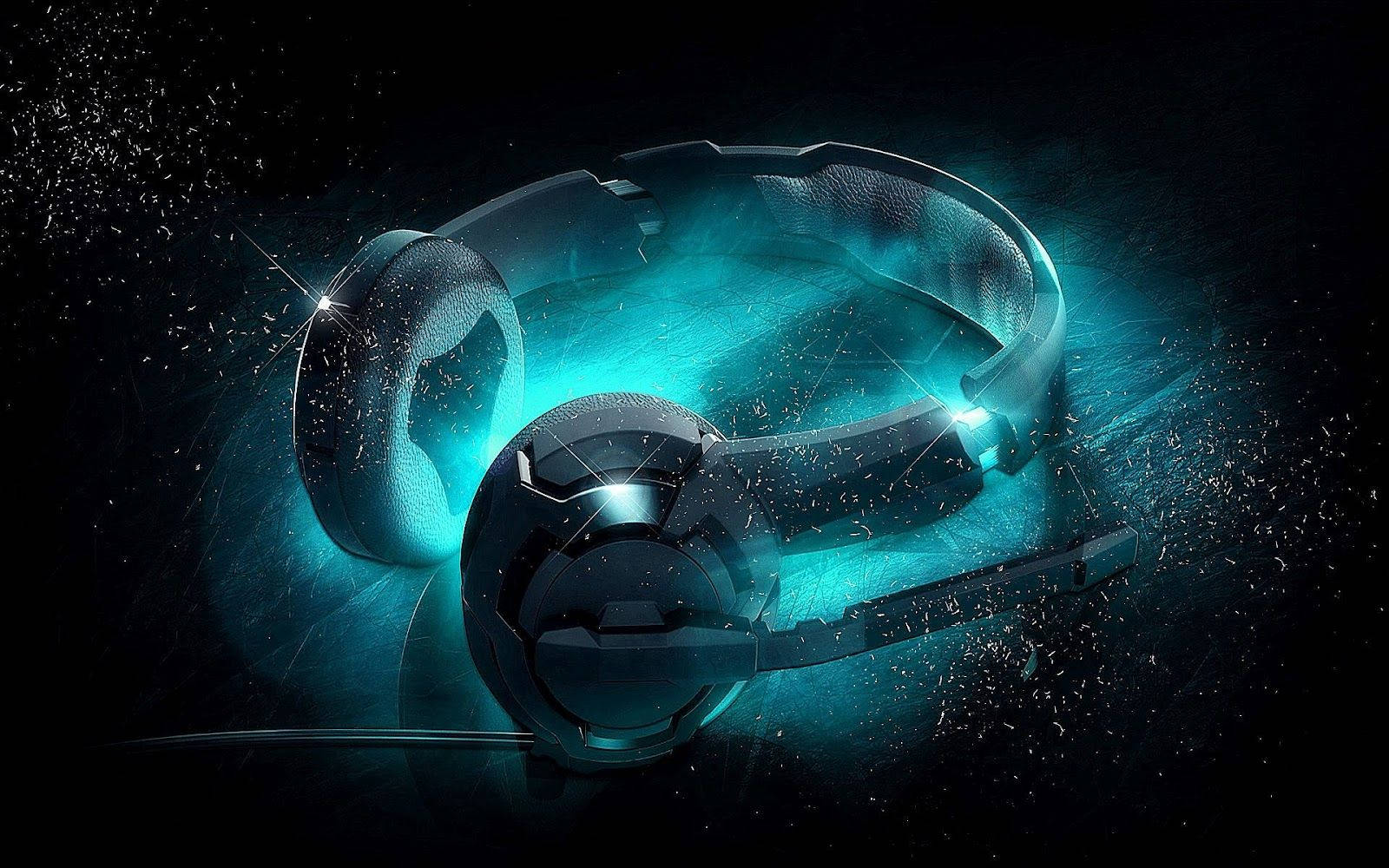 Futuristic Headphones Art SVG