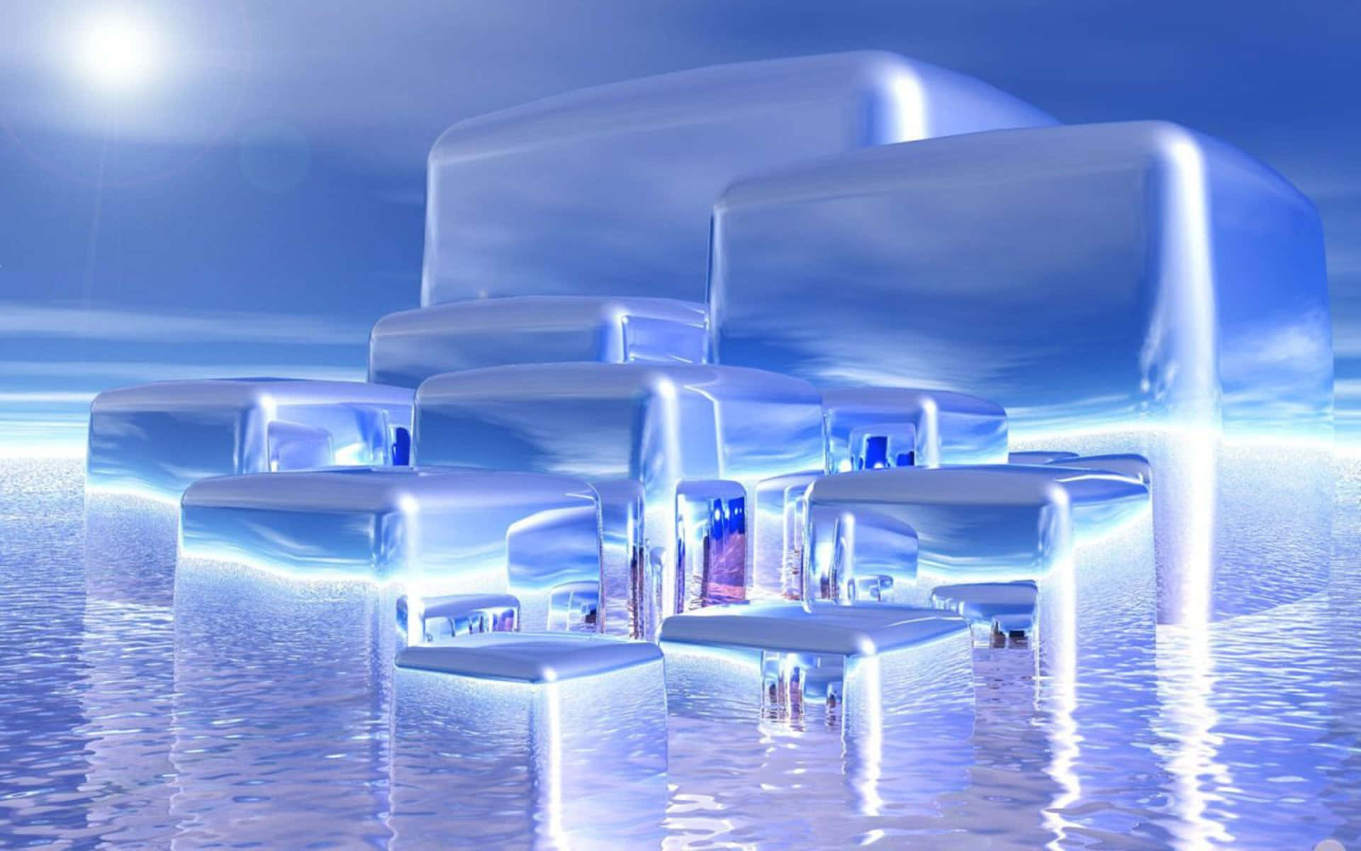 Futuristic_ Ice_ Cyber_ Structures Wallpaper