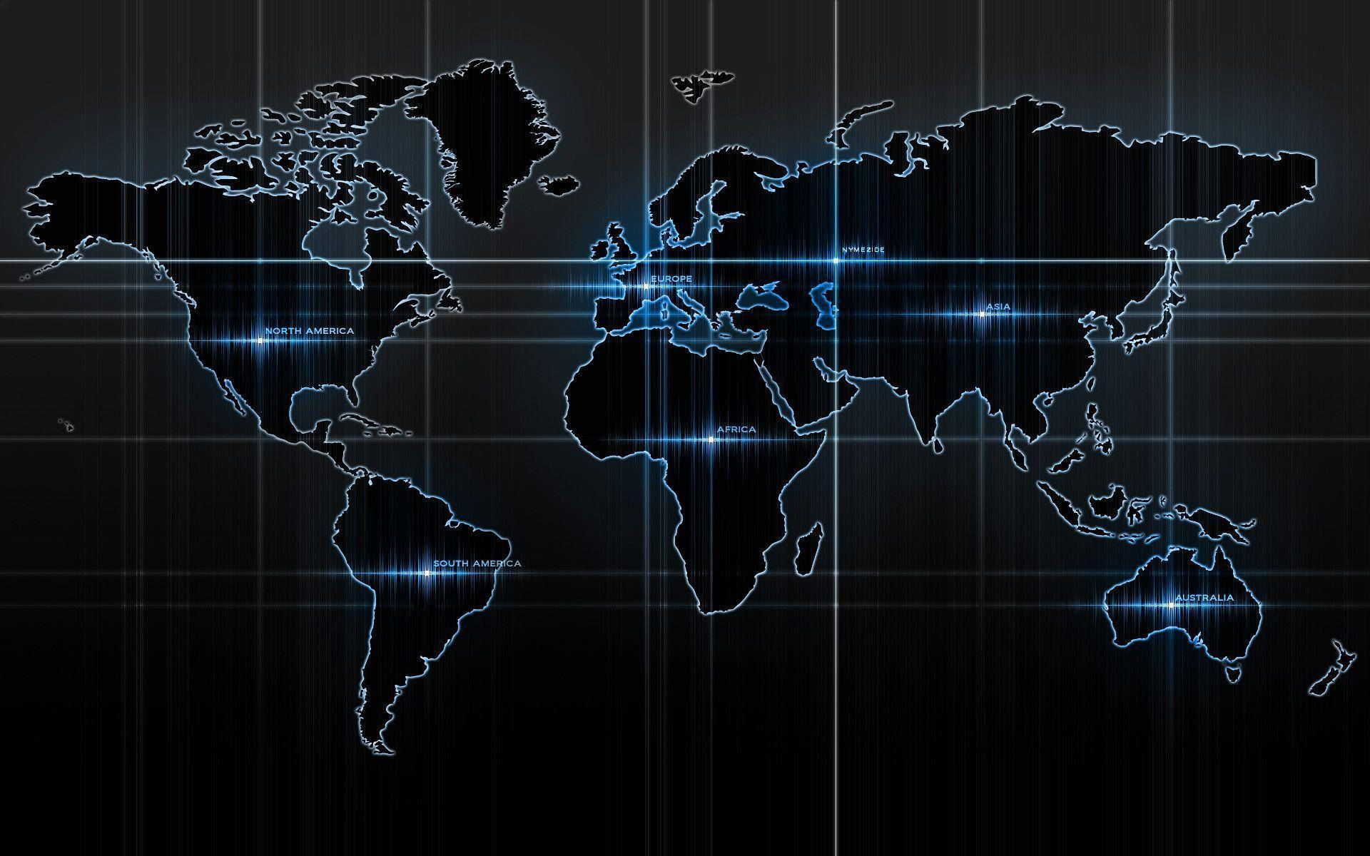Futuristic International Map Wallpaper