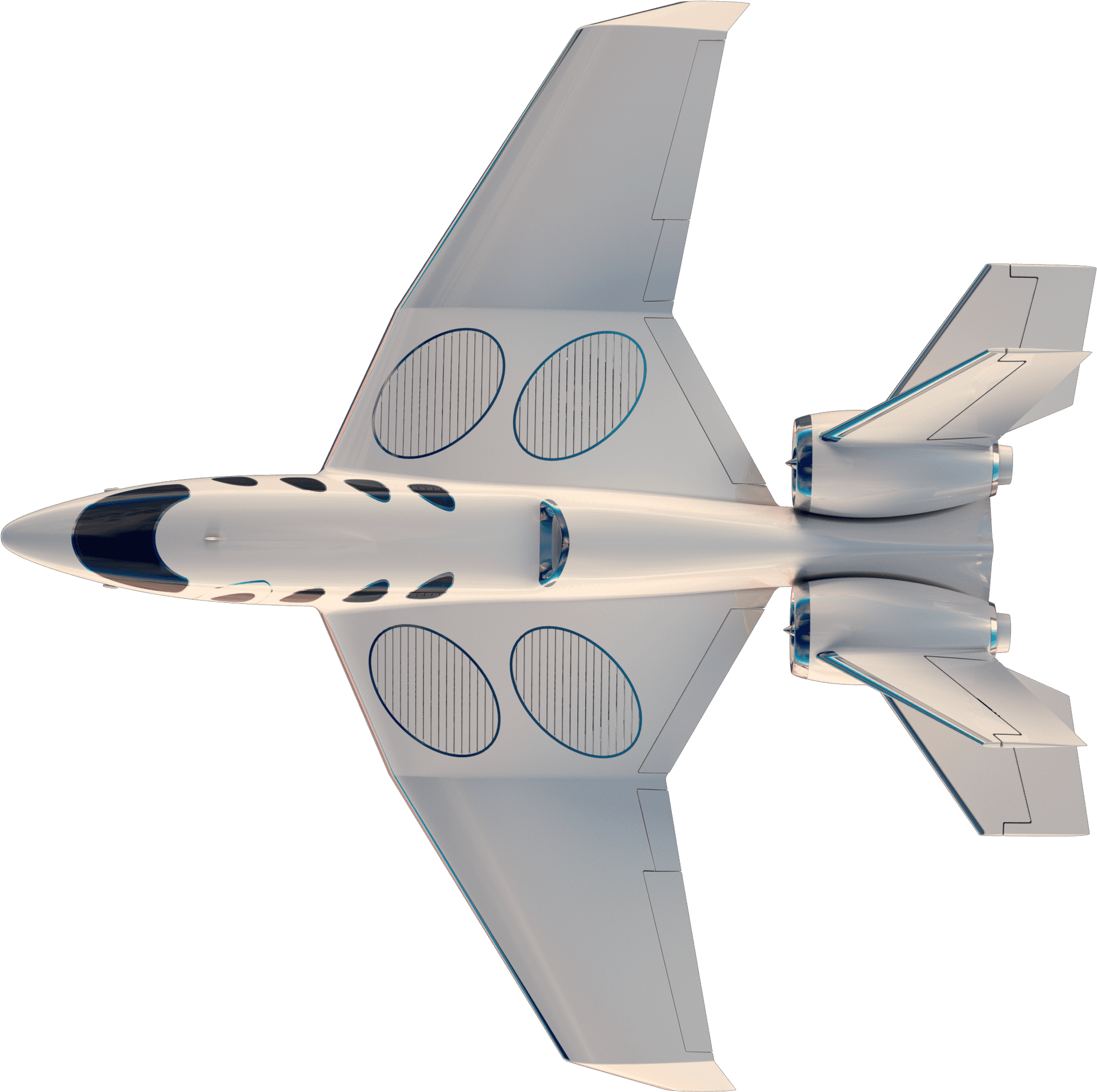 Futuristic Jet Fighter Concept PNG