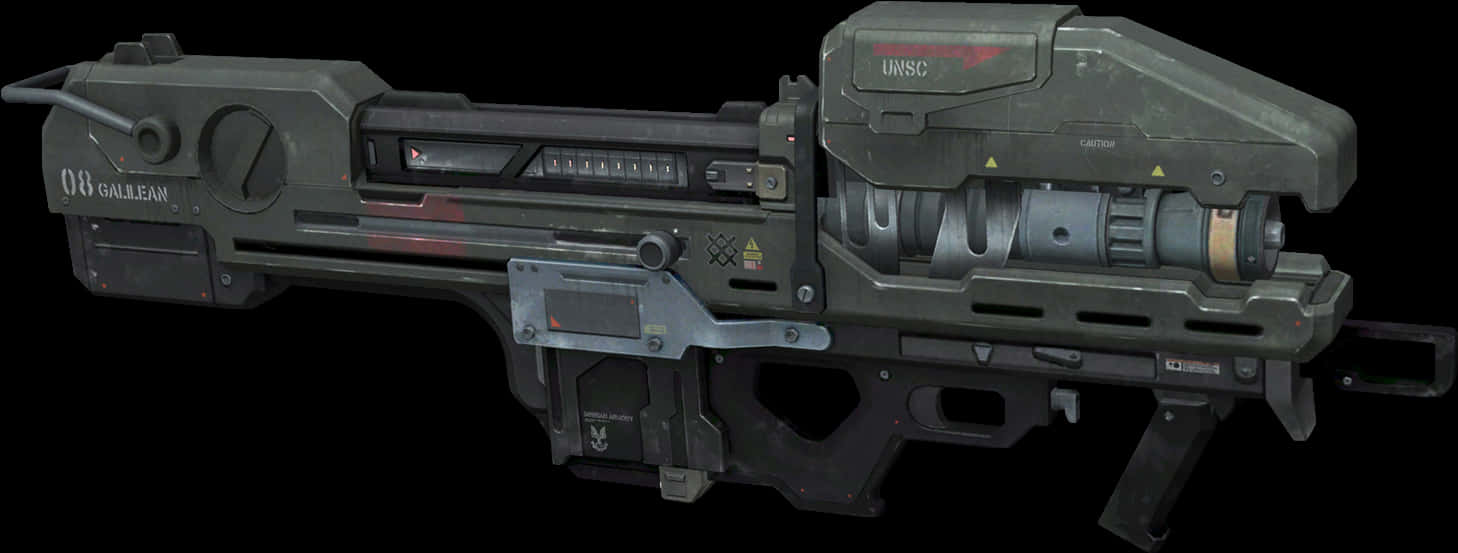 Futuristic Laser Rifle Design PNG