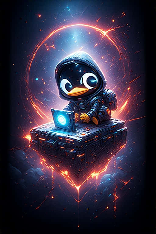 Futuristic Linux Cyberpunk 4k Wallpaper