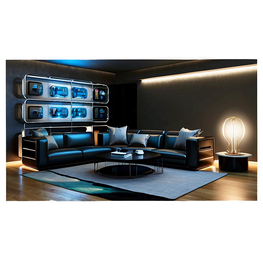 Futuristic Living Room Concept Png 05242024 PNG