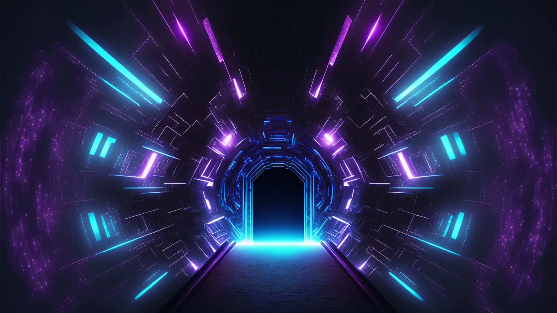 Portal Futurista Del Metaverso Fondo de pantalla