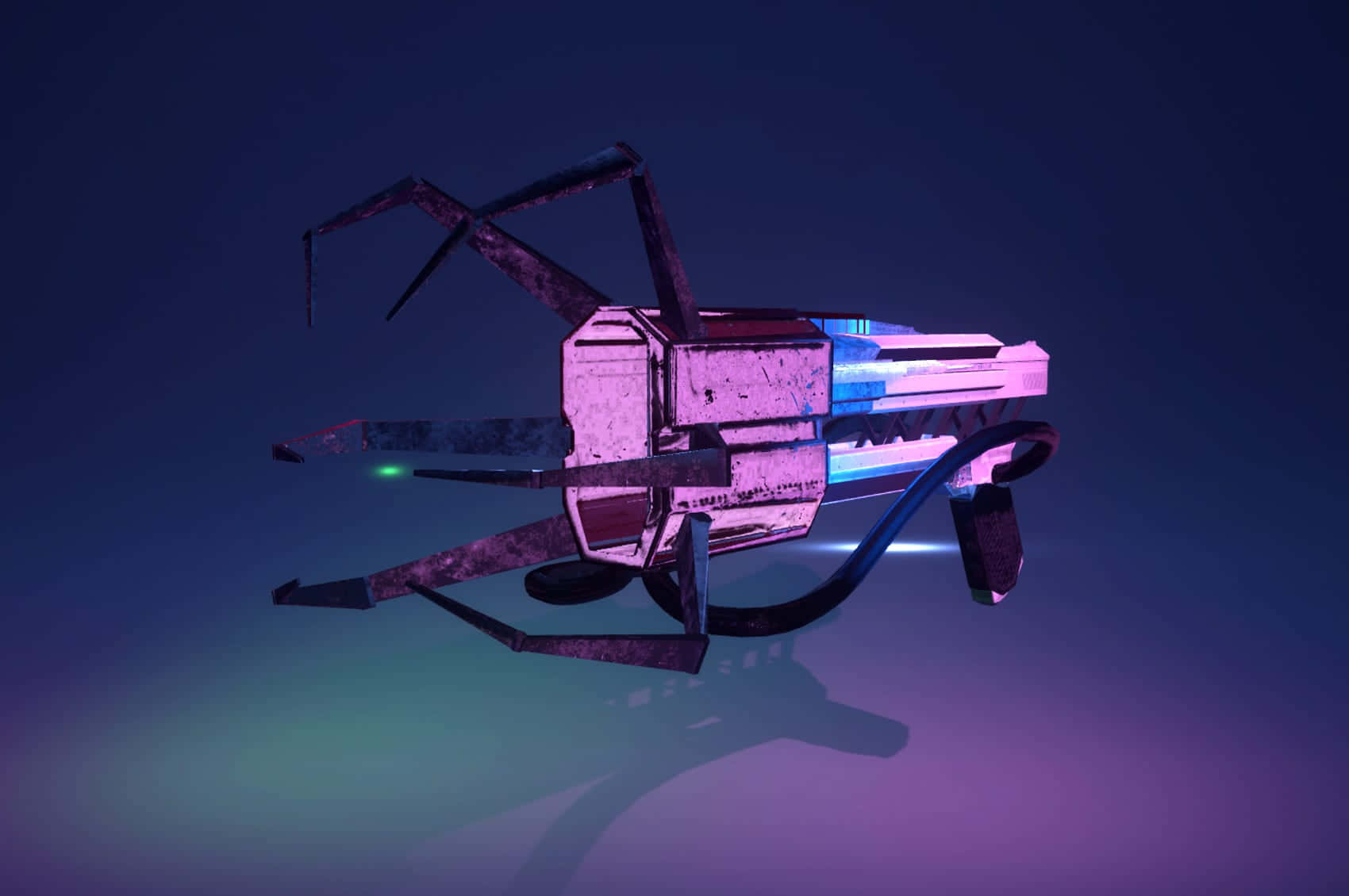 Futuristic Neon Spider Robot Wallpaper