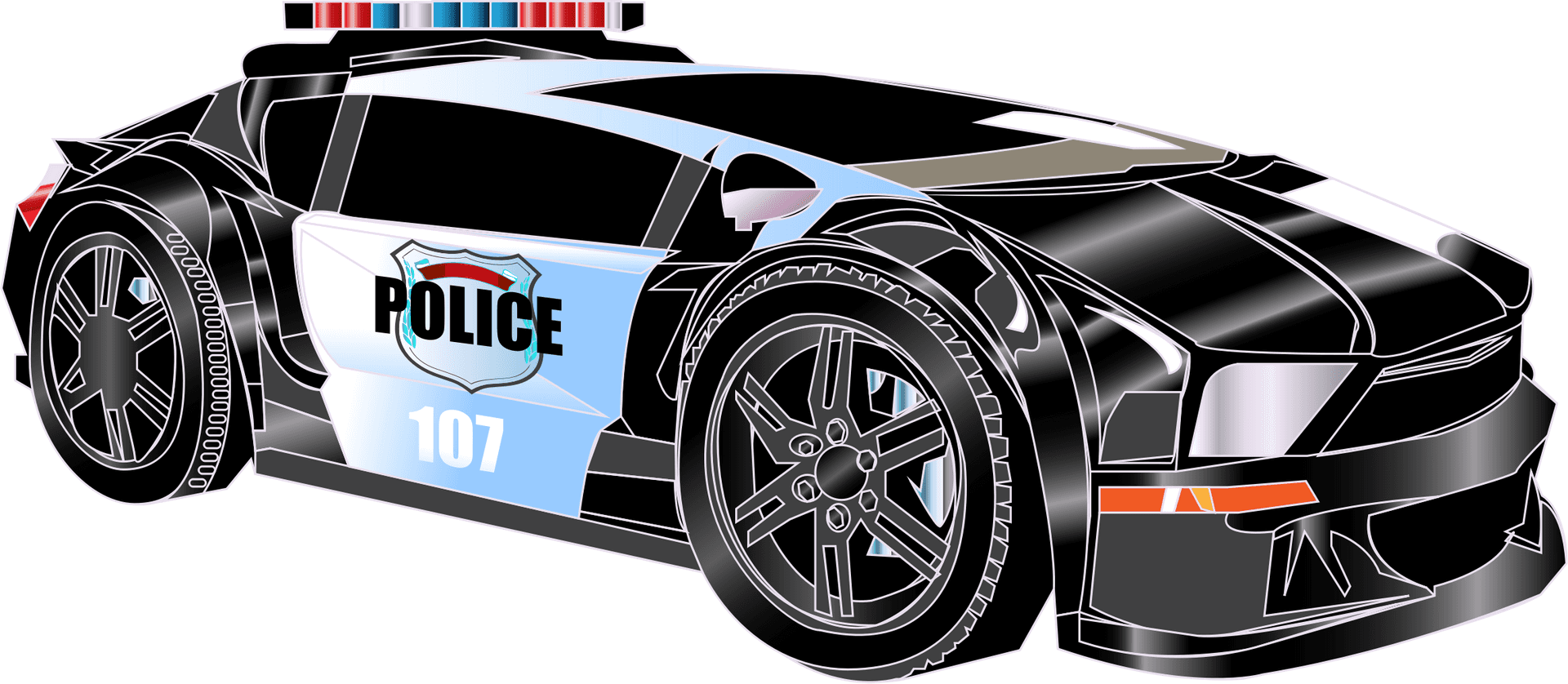 Futuristic Police Car Illustration H D PNG