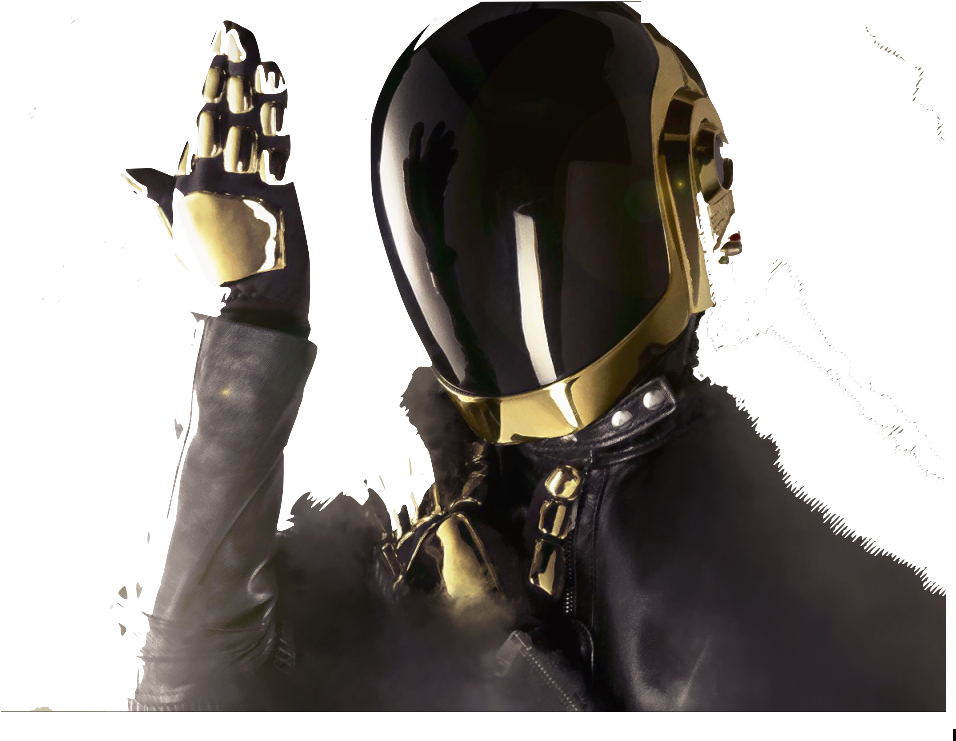 Futuristic Punk Helmet Gesture PNG