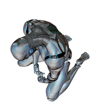 Futuristic Robot Dog Crouching PNG