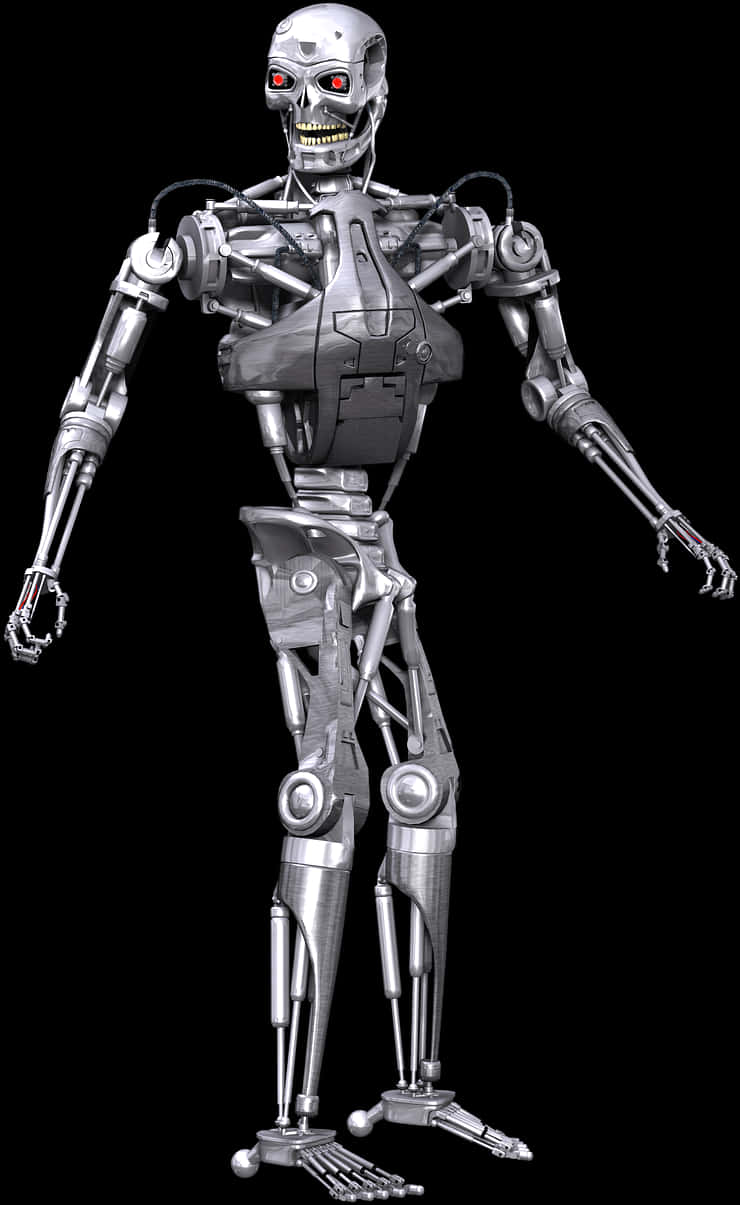Futuristic Robot Model PNG