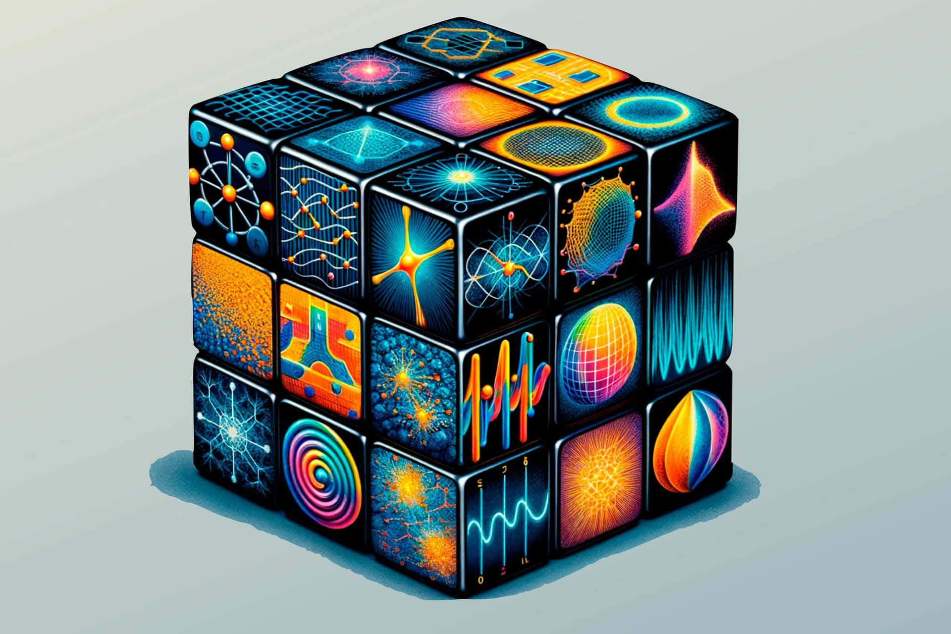 Futuristic Science Rubiks Cube Wallpaper