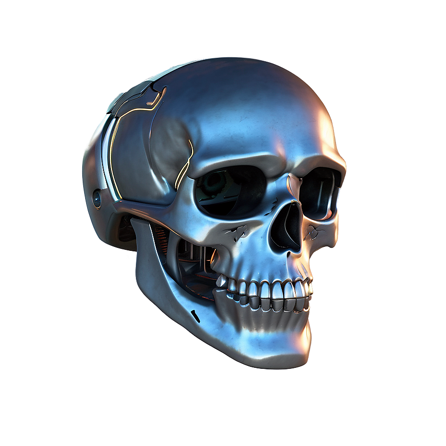 Futuristic Skull Face Visual Png 06272024 PNG