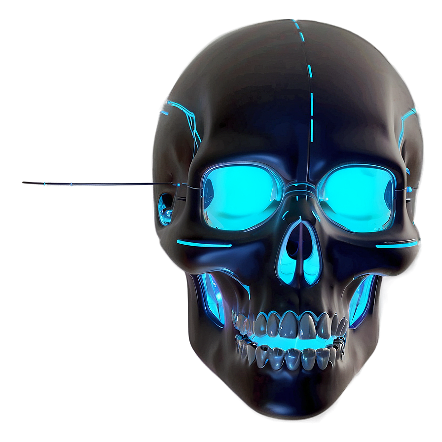 Futuristic Skull Face Visual Png Bho95 PNG