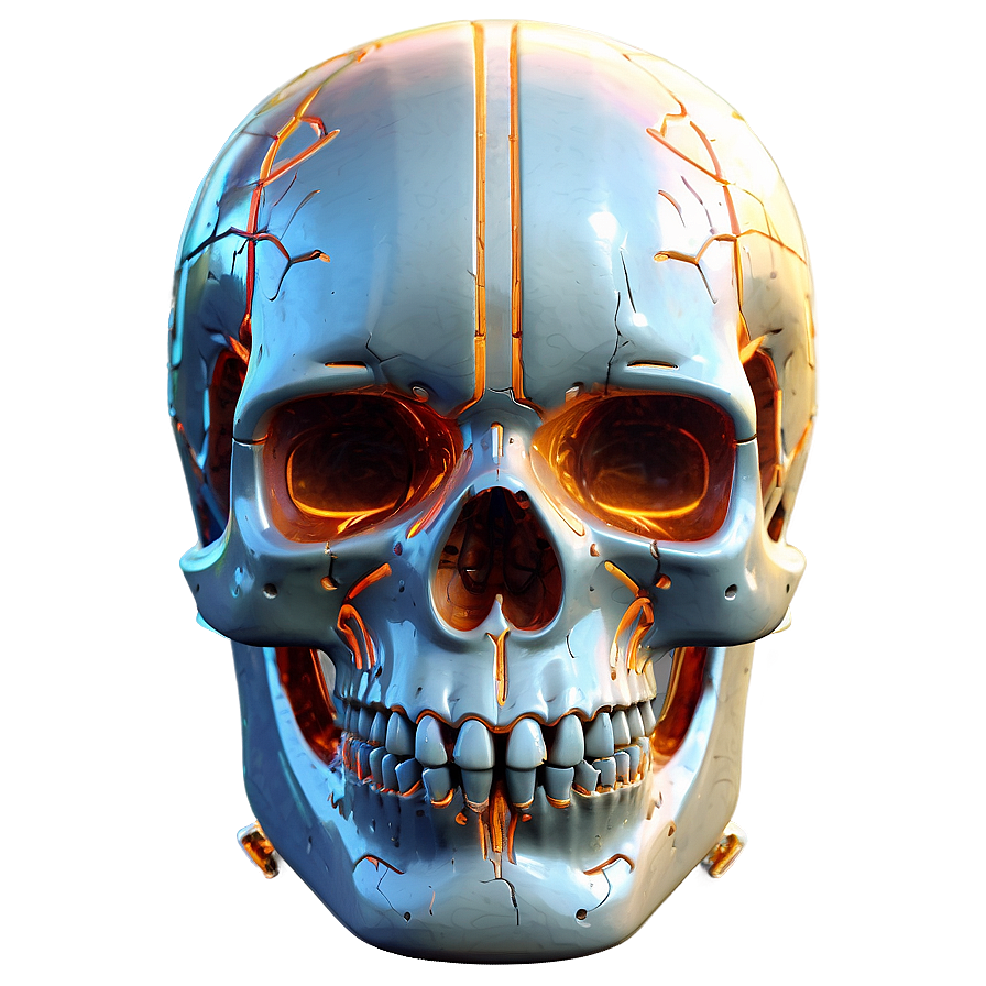 Futuristic Skull Render Png C PNG