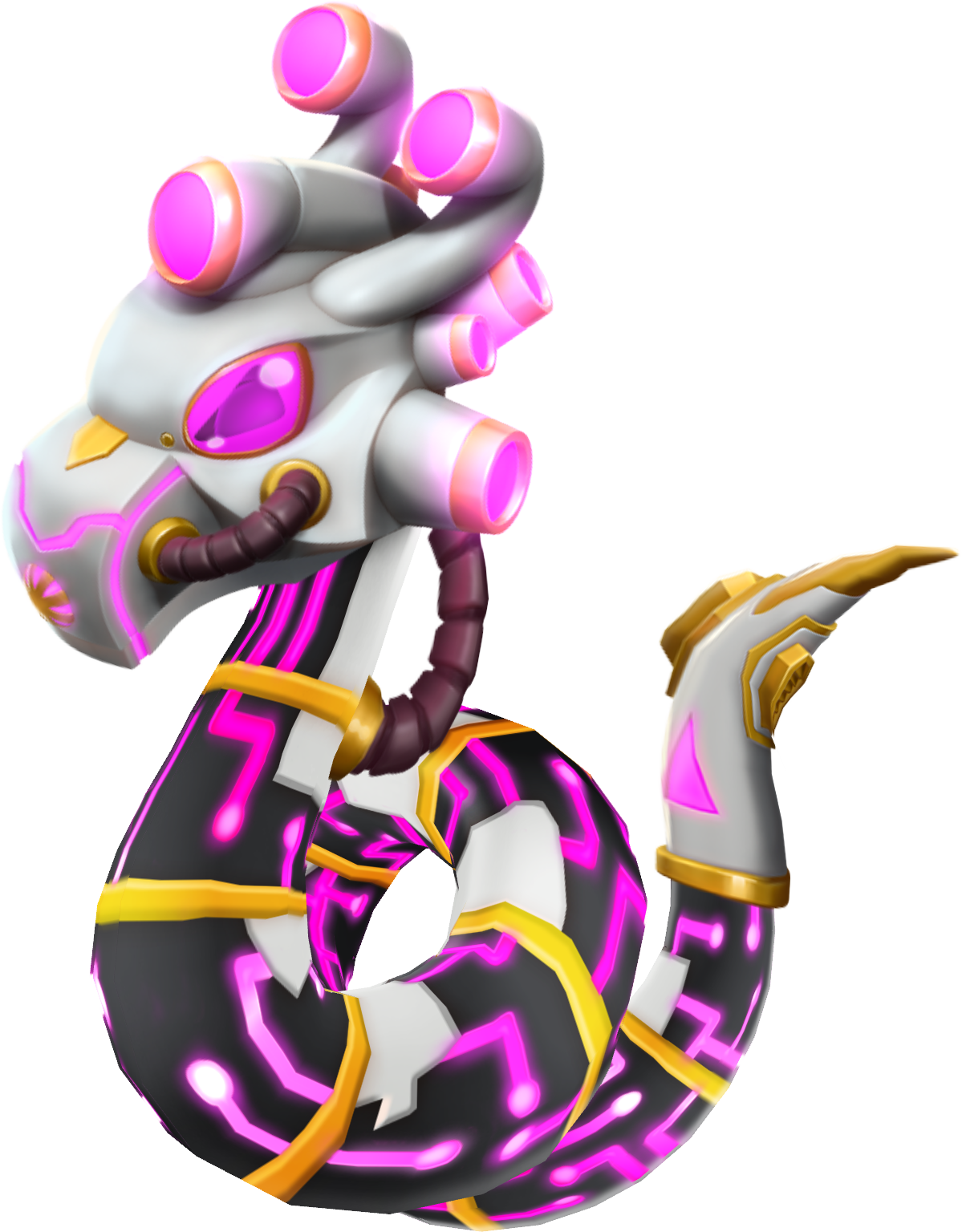 Futuristic Snake Robot Character PNG