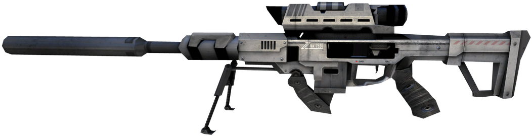 Futuristic Sniper Rifle Design PNG