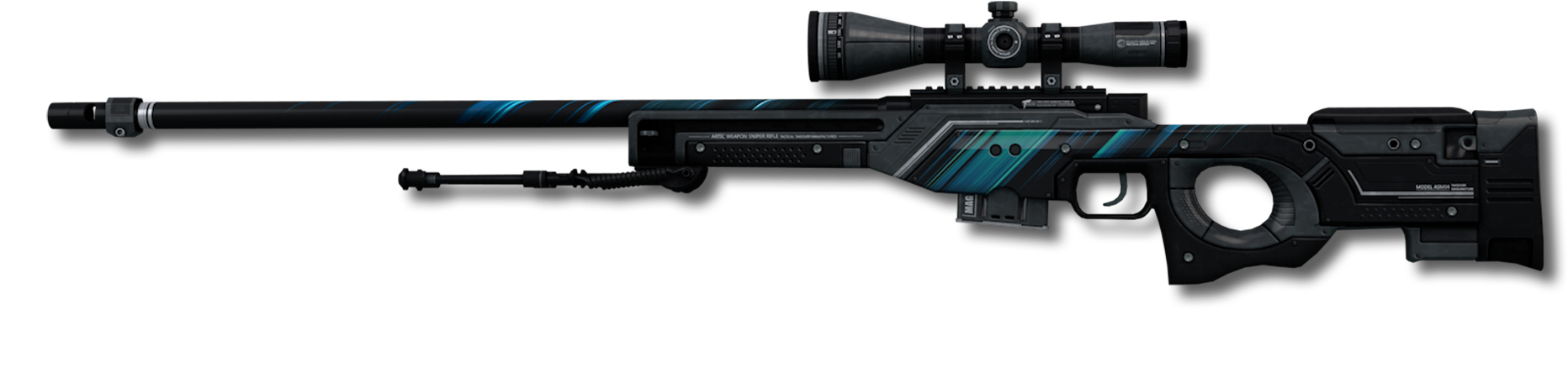 Futuristic Sniper Rifle Design PNG