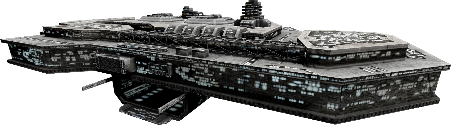 Futuristic Space Carrier Design PNG