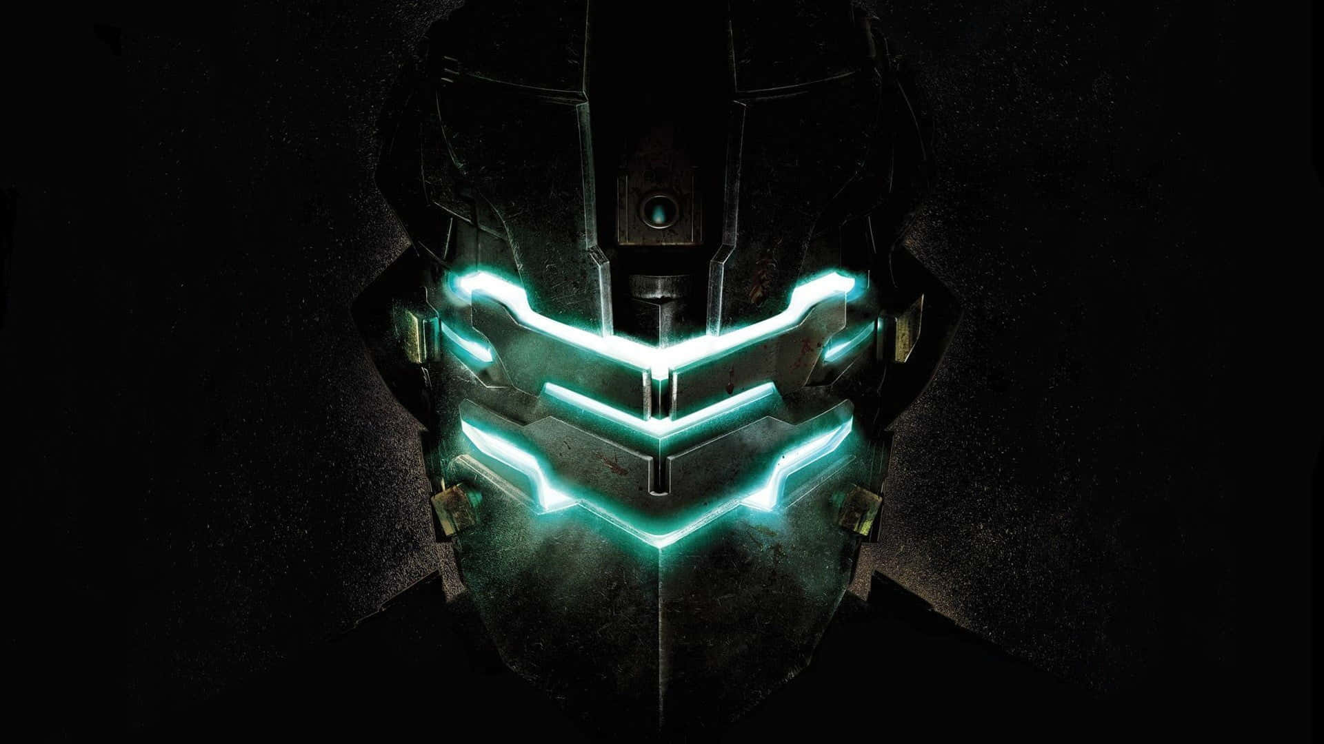 Futuristic Space Marine Helmet Glow Wallpaper