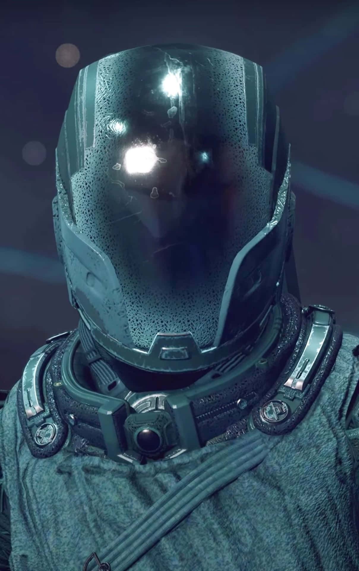 Futuristic Space Suit Helmet Wallpaper