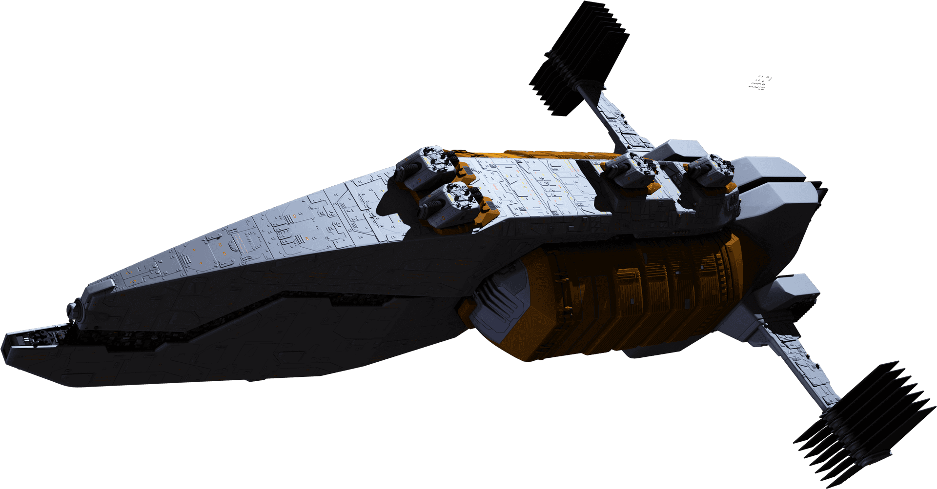 Futuristic Spacecraft Design PNG