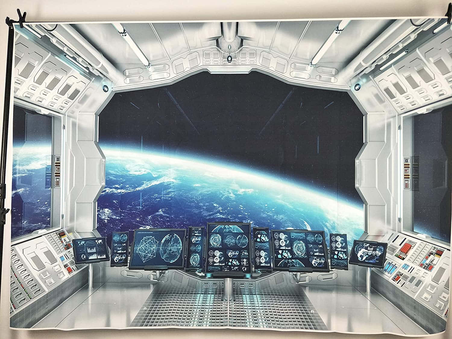 Futuristic Spaceship Cockpit Interior Wallpaper